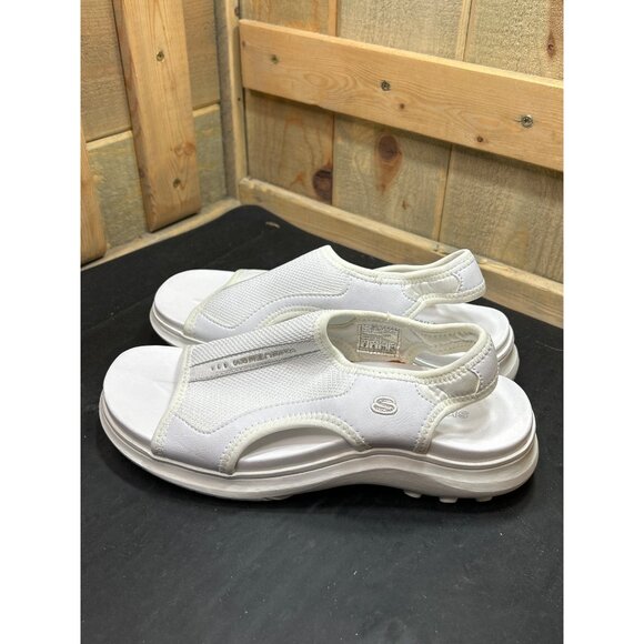 NWOB Skechers Womens Size 9 White Open-Toe Slingback Sport Sandals - Picture 8 of 10